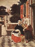HOOCH, Pieter de Woman and Maid sg china oil painting artist
